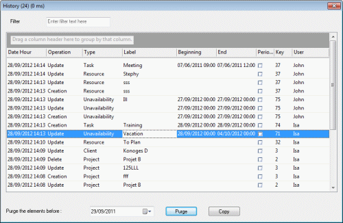 History/Tracking improved: