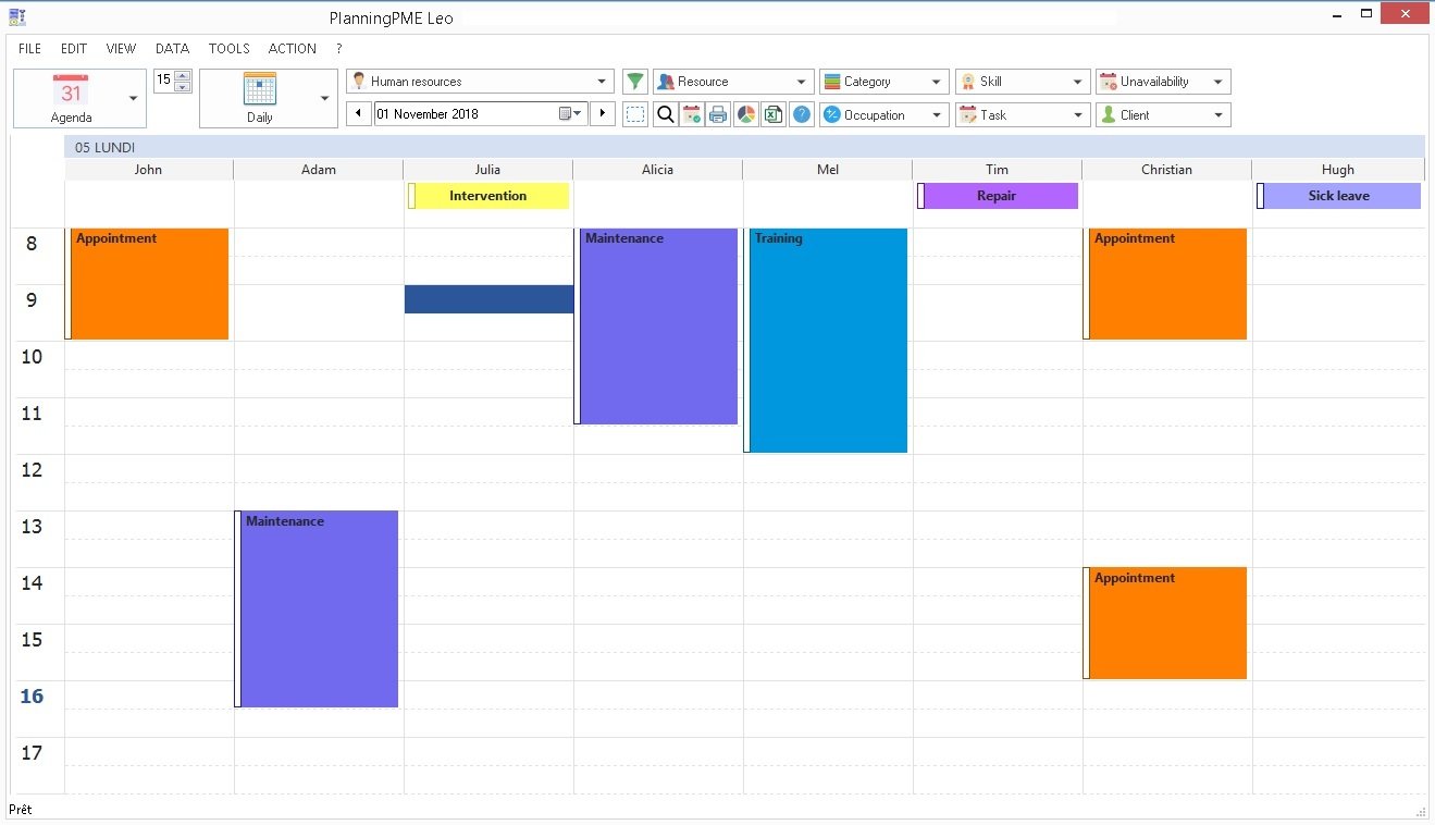 manage shift schedule weekly or monthly planning planningpme