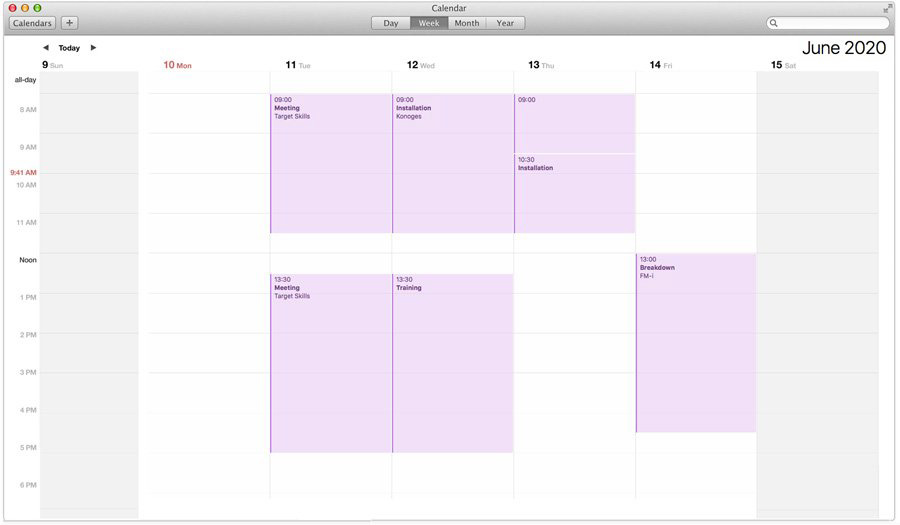 Share your calendar on Mac