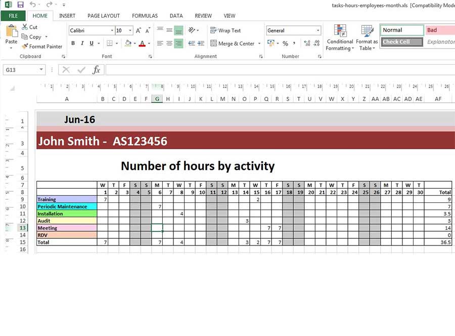 Free Excel Scheduling Template from www.planningpme.com