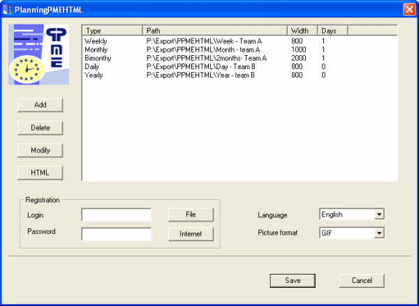 Console HTML planning