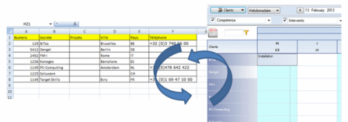 Synchronise your data: resources, customers, projects, tasks