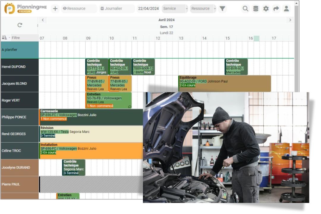 Garage schedule template