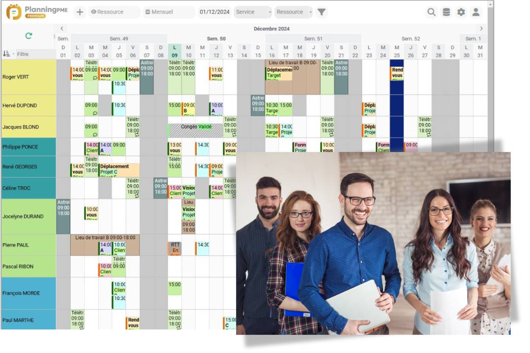 Resource schedule template