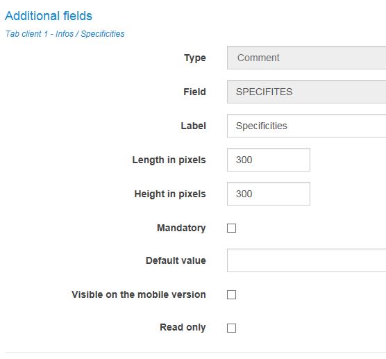 Creating personalised fields