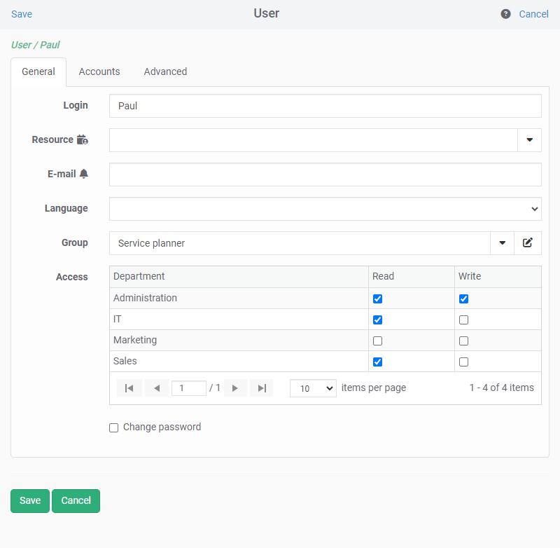 Rights of users of schedule