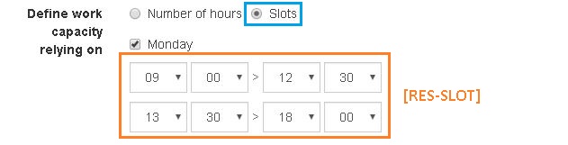 Time slots