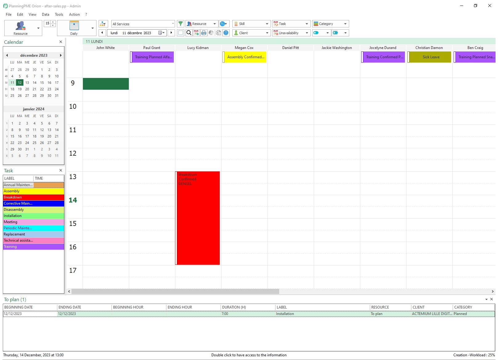 Create a shared calendar with PlanningPME