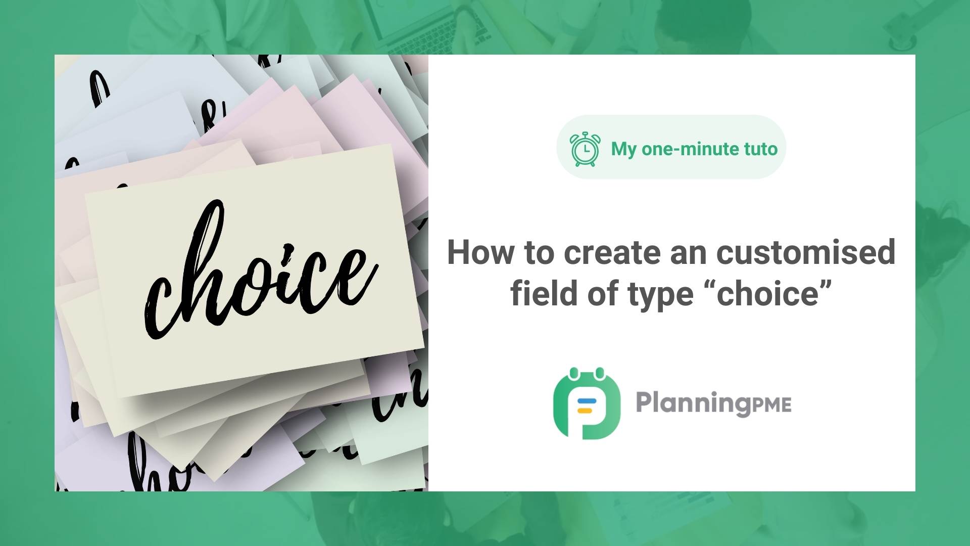How to create a custom field of type choice