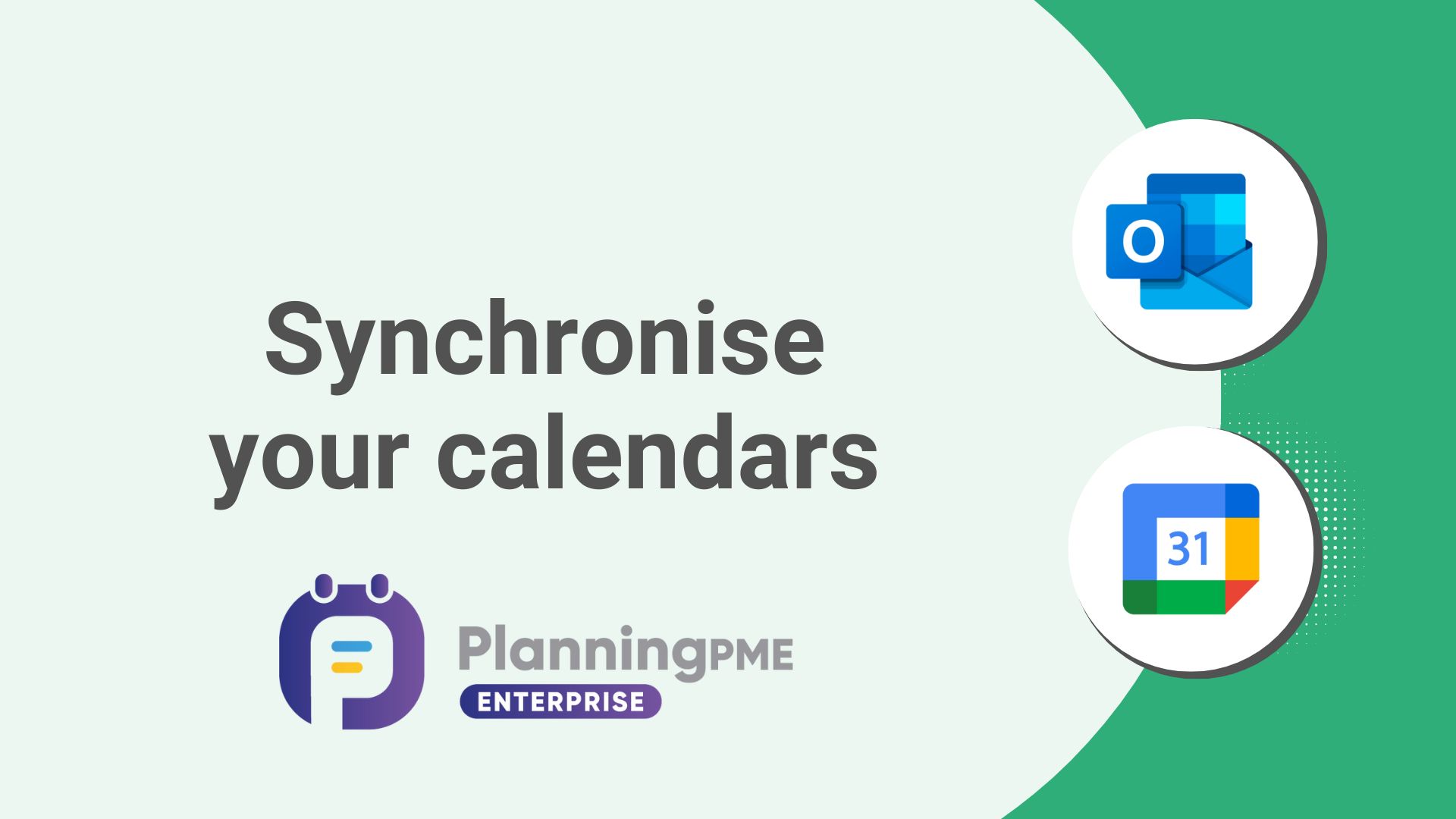 Schedule synchronisation with Outlook or Google Calendar