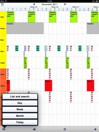 select view schedule